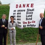 Foto Demo Bad Saulgau - Demonstration anlässlich der Eröffnung des zweiten Bauabschnitts der Ortsumgehung Bad Saulgau.